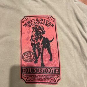 Houndstooth brand long sleeve tee